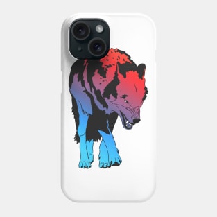 Red Blue Wolf Phone Case