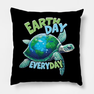 Love Your Home Planet Earth Day Awareness Cosmic Turtle Pillow