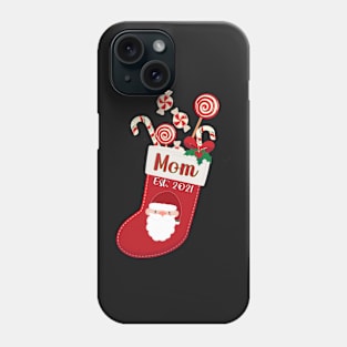 FIRST CHRISTMAS AS A MOM QUOTE DESIGN MAKES A CUTE SHIRT, MUG, GREETING CARD Phone Case