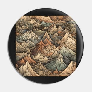 Mountains Painting rustic Pin