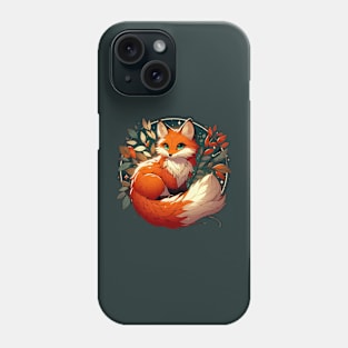 Cute adorable fox in autumn colors Phone Case