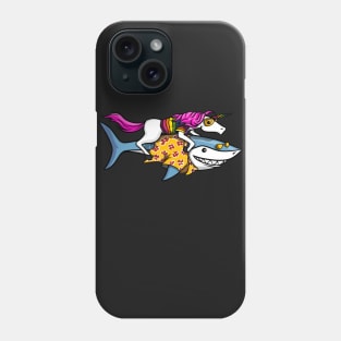 Unicorn Riding Shark Party Phone Case