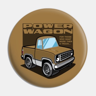 Medium Gold - Power Wagon (White Base) Pin