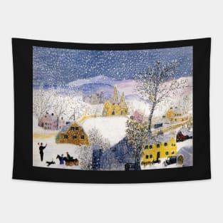 grandma moses - Catching the Thanksgiving Turkey Tapestry