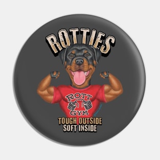 Fun Cute Rottie Rottweiler dog Mom Dad Gift Pin