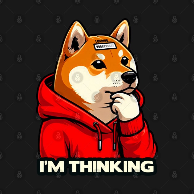 I'm Thinking meme Shiba Inu Dog by Plushism