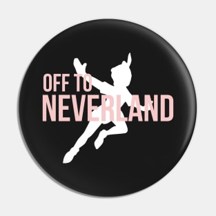 Off to Neverland Millennial Pink Pin