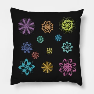 Digital flowers Pillow