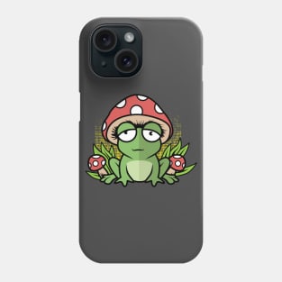 Frog In Toadstool Mushroom Hat Cute Aesthetic Cottagecore Phone Case