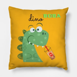 Green DINO BOBA Pillow