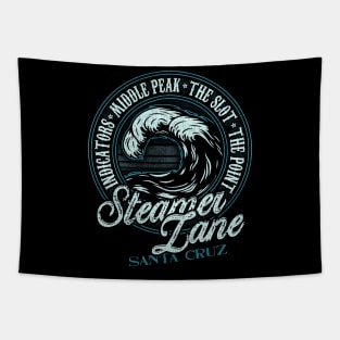 Steamer Lane Retro Wave Circle - Beach Gift Tapestry