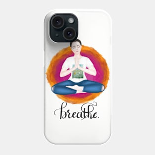 breathe. calligraphy Phone Case