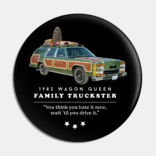 1983 Wagon Queen FAMILY TRUCKSTER - vintage logo Pin