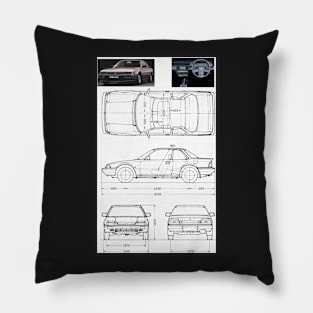 1982-1987 Honda Prelude Blueprint Pillow