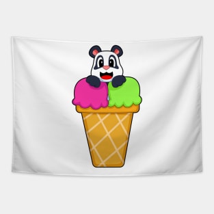 Panda Waffle ice cream Tapestry