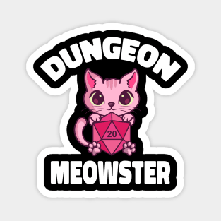 Dungeon Meowster Cat Tabletop Polyhedral Magnet