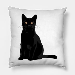 Black Kitty Pillow