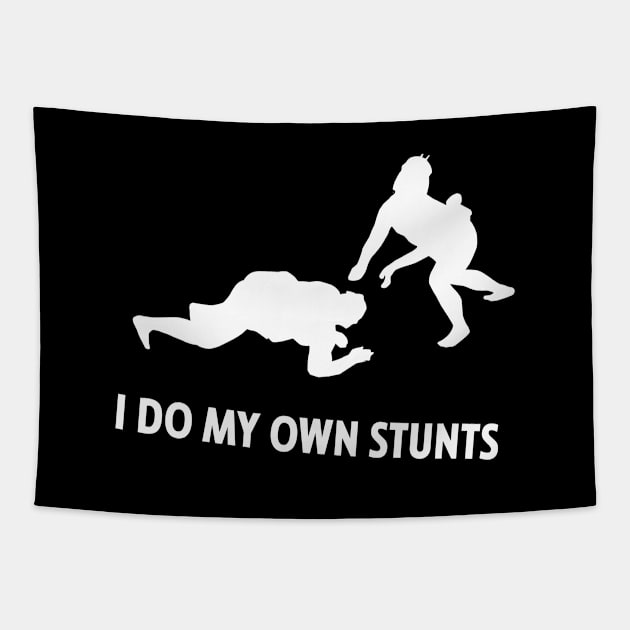 I Do My Own Stunts Sumo Wrestling Funny Sumo Wrestler Tapestry by teebest