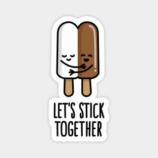 Let's stick together mixed marriage popsicle interracial couple Magnet