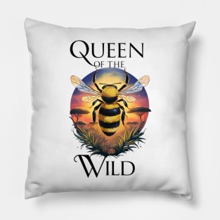 Majestic Bee: Queen of the Wild Pillow