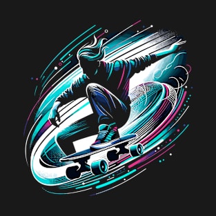 Longboarder On Skateboard Or Longboard T-Shirt