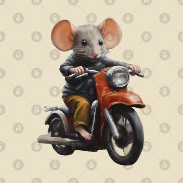 Mouse on Motorcycle by CS77