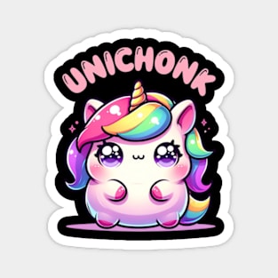 Unichonk Funny Fat Unicorn Kawaii Chibi Anime Cute Magnet