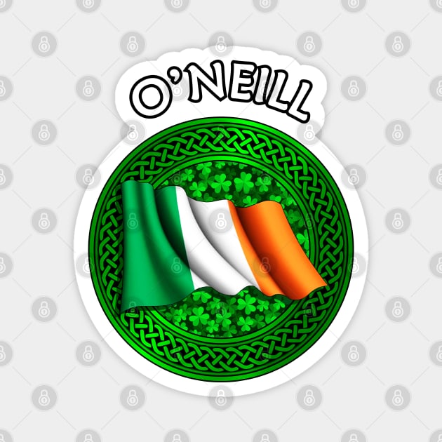 Irish Flag Shamrock Celtic Knot - O'Neill Magnet by Taylor'd Designs