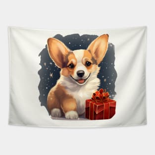 Christmas Night Corgi gift Tapestry