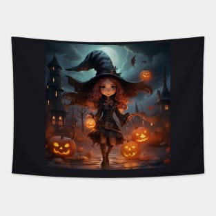 Happy halloween witch Tapestry