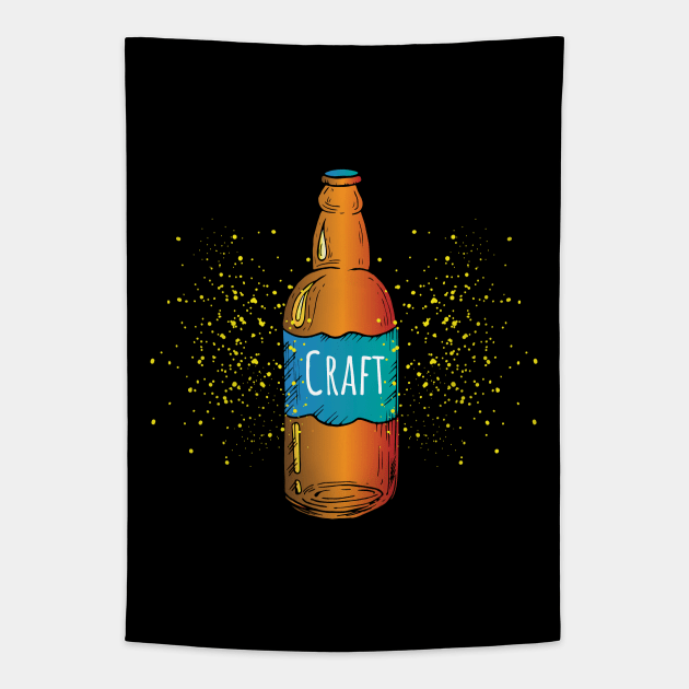 Craft beer bottle Tapestry by annaazart