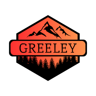 Greeley Colorado Mountains and Trees design T-Shirt