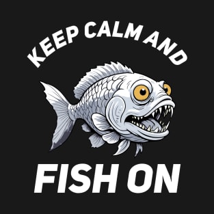 Keep Calm and Fish On T-Shirt