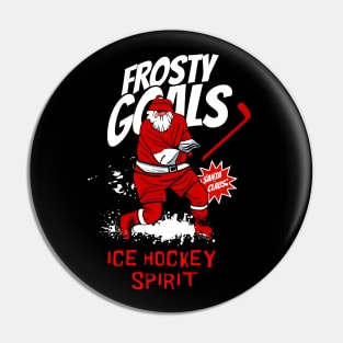 Ice hockey  Santa Claus Pin