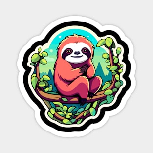 Sloth Illustration Magnet