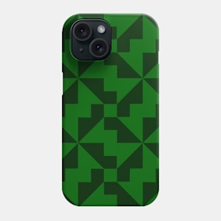 Emerald Green Propeller Patchwork Pattern Phone Case