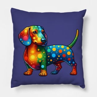 Mandala Dot Dachshund Pillow