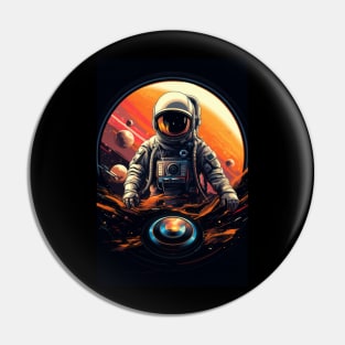 Astronaut DJ Pin