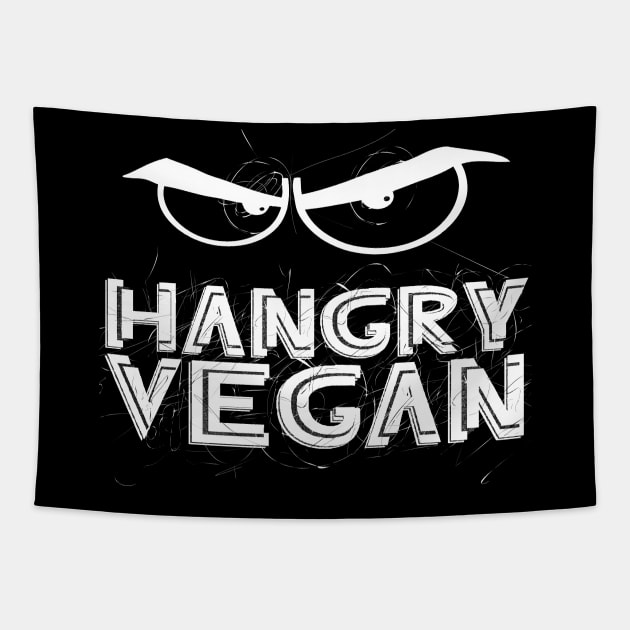 Hangry Vegan, Funny Vegan Gift, Vegan Christmas, Gifts, 2023, 2024 Tapestry by KindWanderer