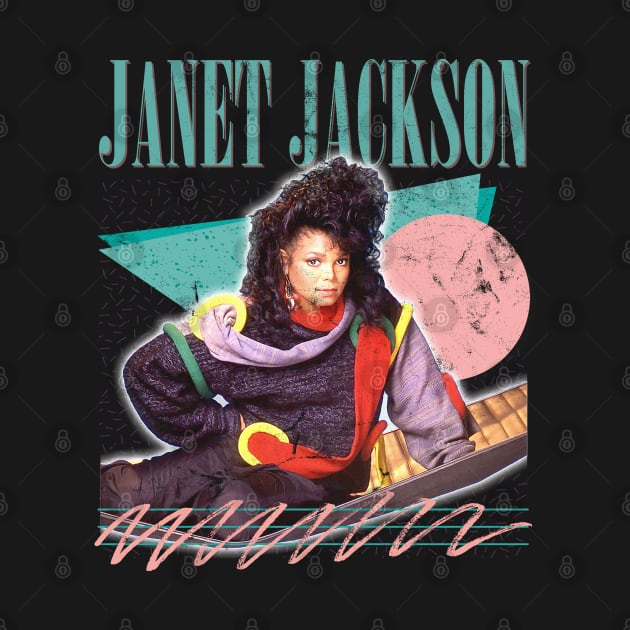 Janet Jackson / 80s Aesthetic Retro Fan Design by DankFutura