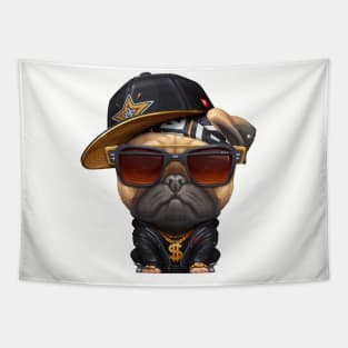 Pug Hip-Hop Super Star Tapestry