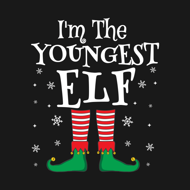 I'm The Youngest Elf Matching Family Christmas Pajama Shirt by TheMjProduction