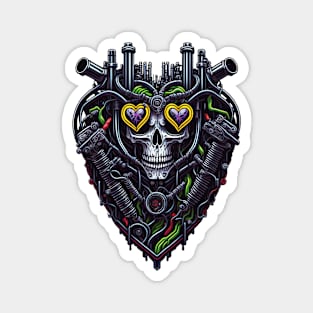 Cyborg Hearts Magnet