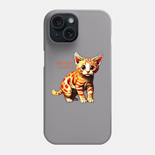 A scared cat Phone Case