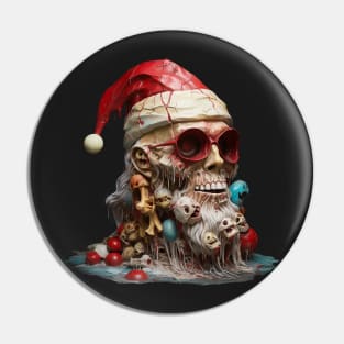 Zombie Santa Sticker Pin