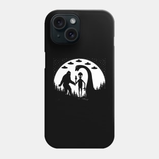 Bigfoot ufos  Nessie And Alien Phone Case