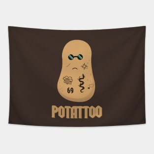 Funny potato puns ~ Potattoo Tapestry