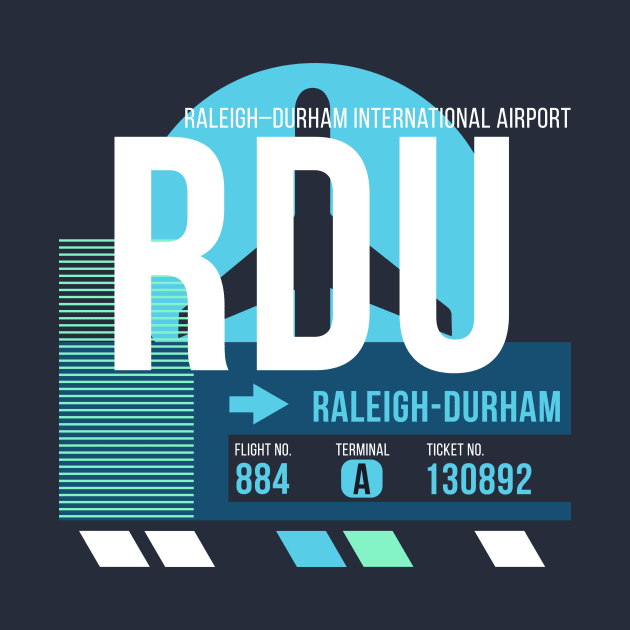 Raleigh-Durham (RDU) Airport // Sunset Baggage Tag by Now Boarding