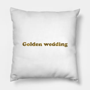 Golden wedding Pillow