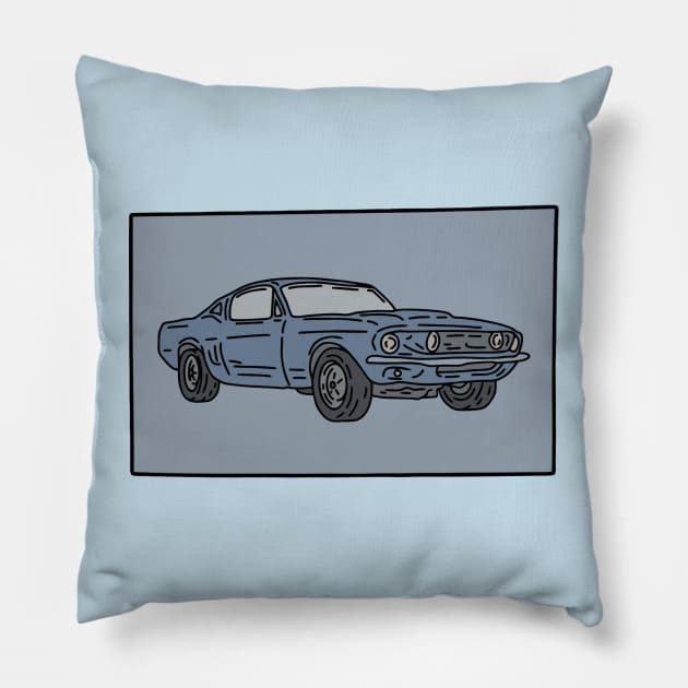 old muscle car Pillow by fokaction